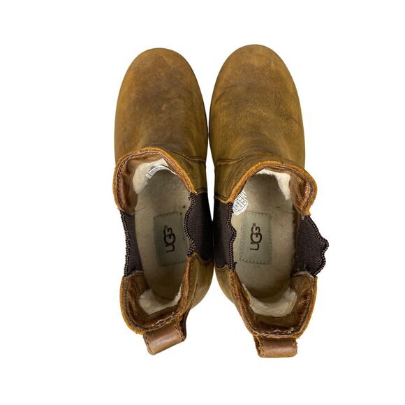 Ugg Brown Bonham Leather Ankle Boots Size 6 - Picture 9 of 9